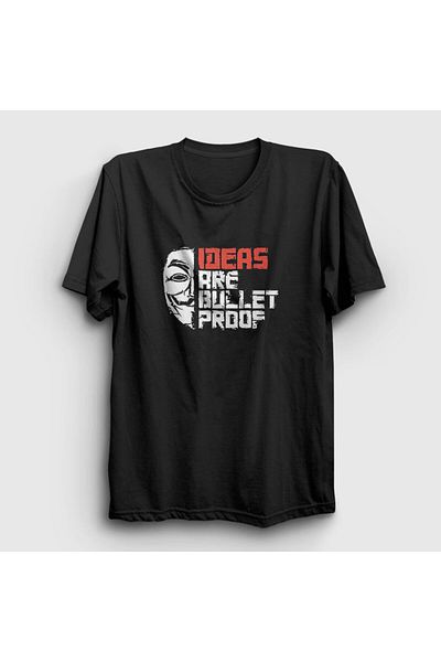 Presmono Μπλουζάκι Unisex Μαύρο Αλεξίσφαιρο Φιλμ V For Vendetta 255482 ττ