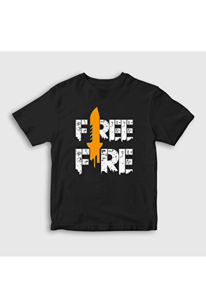 Presmono Unisex dečji crni nož V2 Free Fire T-shirt 233093tt