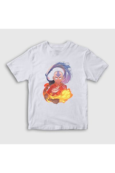 Presmono Unisex Παιδικό λευκό Aang Anime Avatar The Last Airbender T-shirt 262062 ττ