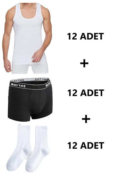 Modaley Giyim 36 Τεμάχια Οικονομικό Σετ Πλυντηρίου Αθλητικές Κάλτσες Boxer