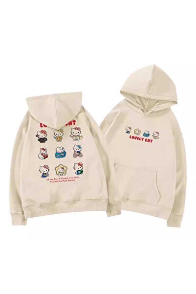 Rbgstore Hello Kitty Lovely Cat Kapüşonlu Sweatshirt