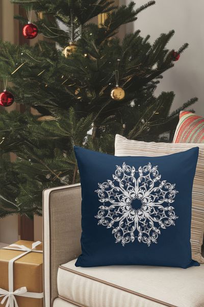 Filamente Christmas Themed Throw Pillow Cover / Christmas - Christmas Cushion Cover (Double-Sided Printed - Hidden Zipper)