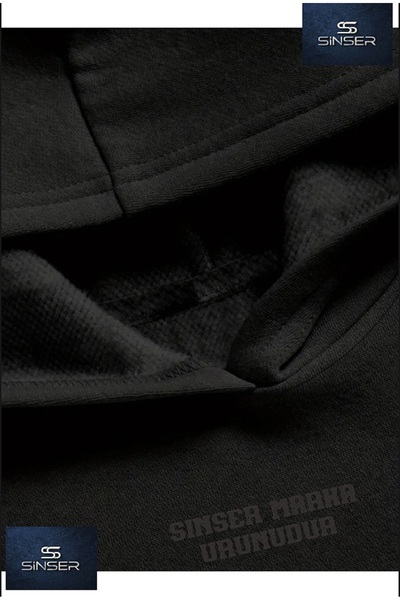 SİNSER TEKS Kapşonlu Çocuk “JAGUAR CIZGILI” Baskılı Eşofman Takımı