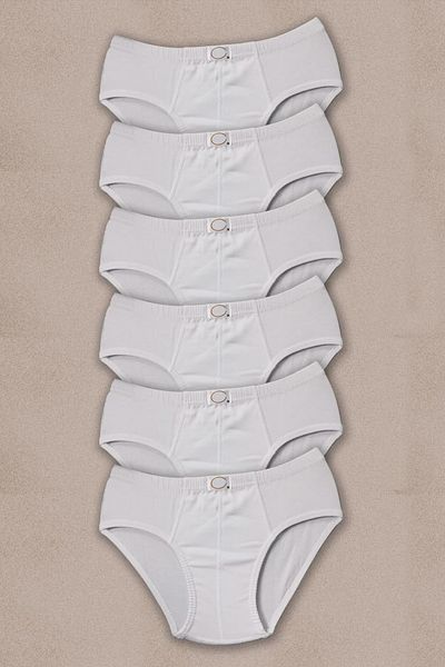 PİERLES Boy's Combed Cotton Panties - 6 Pieces
