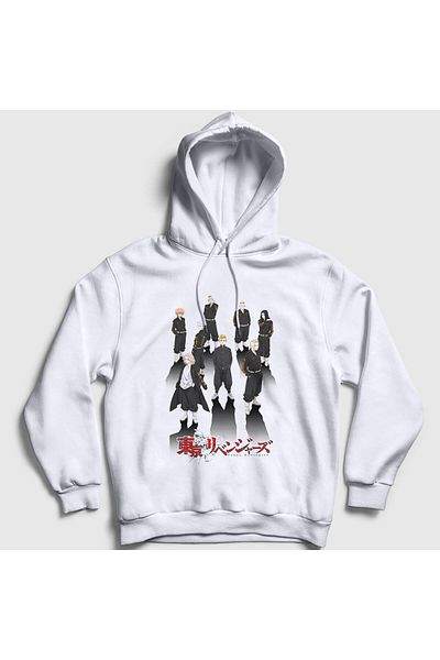 Presmono Φούτερ με κουκούλα Unisex White Gang Anime Tokyo Revengers 241137 ττ