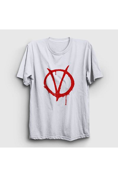 Presmono Μπλουζάκι Unisex White Logo Movie V For Vendetta 255570 ττ