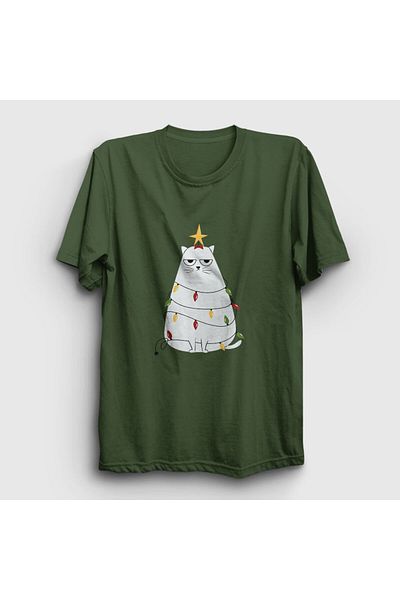 Presmono Πρωτοχρονιάτικο μπλουζάκι Unisex Khaki Grumpy Cat 269703 ττ