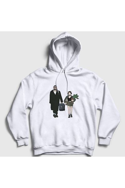 Presmono Φούτερ με κουκούλα Unisex White Walk Movie Leon 247602 ττ