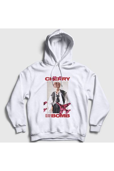 Presmono Φούτερ με κουκούλα Unisex White Cherry Bomb K-pop Nct 127 275471 ττ