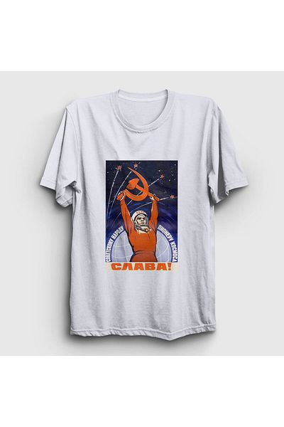 Presmono Unisex Λευκό μπλουζάκι Σοβιετικής Ένωσης - 267670 ττ