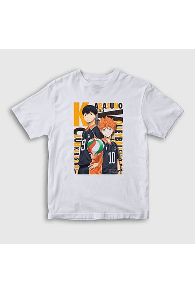 Presmono Tricou Unisex Copii Alb Echipa Karasuna Volei Anime Haikyu237847tt