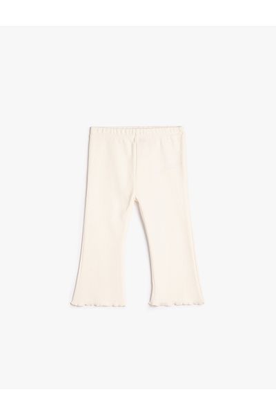 Koton Basic-Strumpfhose mit spanischem Bein, Camisole, elastische Taille, Baumwolle