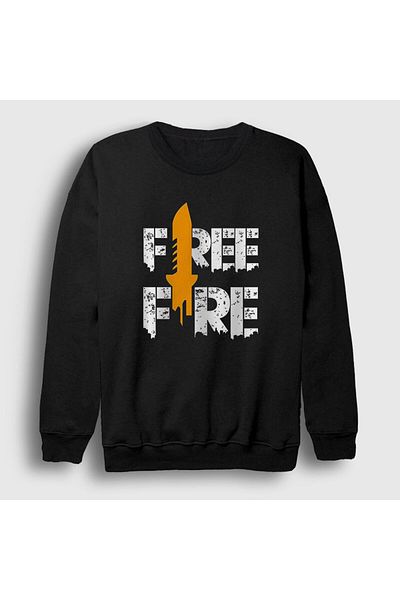 Presmono Унисекс черен суитшърт Knife V2 Free Fire 233159tt