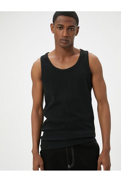 Koton Cotton Blended Basic Tank Top - Round Neck