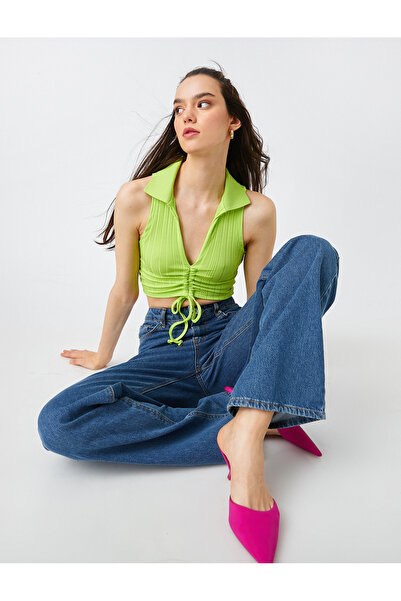 Koton Crop Athlete Polo Neck Συγκεντρώθηκε