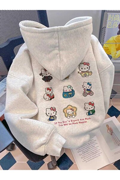 Rbgstore Hello Kitty Lovely Cat Kapüşonlu Sweatshirt