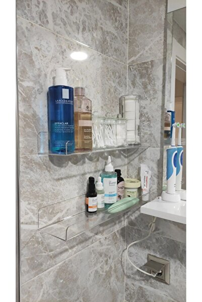Genel Markalar Banyo Düzenleyici Pleksi Raf 20 Cm X 10 Cm 1 Adet