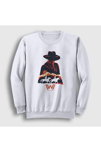 Presmono Φούτερ Unisex White Mib V2 Westworld 224791 ττ