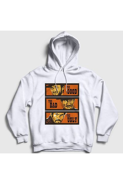 Presmono Ταινία Unisex White Trio The Good The Bad And The Ugly Hooded φούτερ 252587 ττ