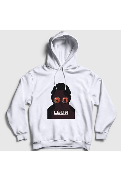Presmono Φούτερ με κουκούλα Unisex White Sight Film Leon 247202 ττ