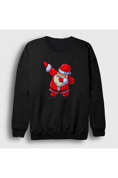 Presmono Unisex Μαύρο Χριστουγεννιάτικο Φούτερ Άγιου Βασίλη Άγιου Βασίλη 269283 ττ