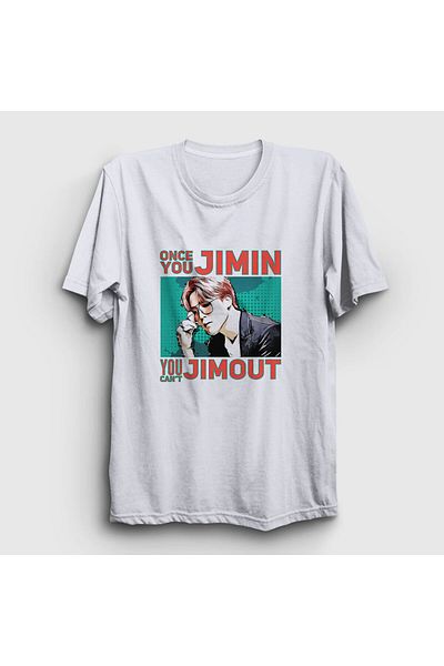 Presmono Μπλουζάκι Unisex Λευκό Jimout K Pop Jimin Bts 272203 ττ