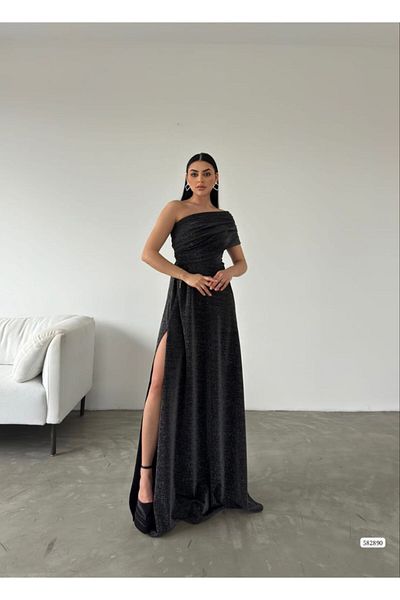 Secret Passion Lingerie Βραδινό φόρεμα με ένα μανίκι Glitter - 582890 747