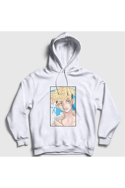 Presmono Φούτερ με κουκούλα Unisex White Chifuyu Anime Tokyo Revengers 241063 ττ
