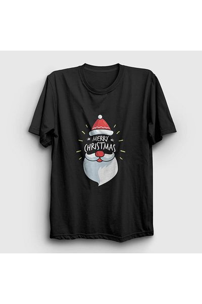 Presmono Unisex Μαύρο Χαρούμενα Χριστούγεννα Πρωτοχρονιάτικο μπλουζάκι Άγιου Βασίλη 270193 ττ