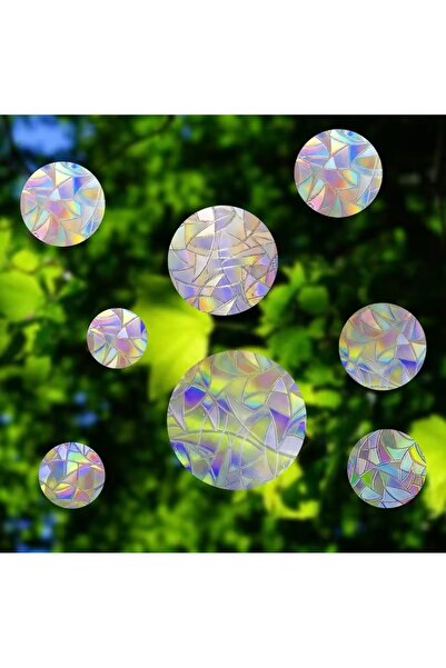 Genel Markalar Gökkuşağı Suncatcher Pencere Çıkartmaları Kendinden Yapışkanlı...