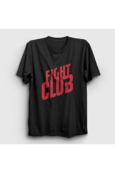 Presmono Unisex crni logo film Fight Club Fight Club T-shirt 244181tt