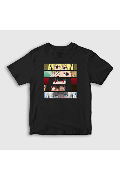 Presmono Unisex dečji crni anime Kakegurui T-shirt - 239653tt