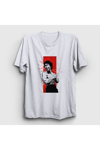 Presmono Unisex Λευκό μπλουζάκι Kiai Bruce Lee 257020 ττ