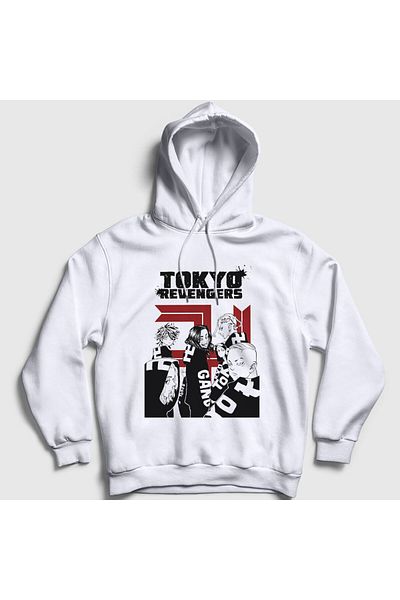Presmono Φούτερ με κουκούλα Unisex White Gang V2 Anime Tokyo Revengers 259927 ττ