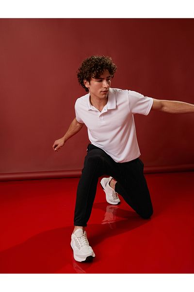 Koton Jogger Sweatpants with Stitching Detail, Lace at Waist and Pocket
