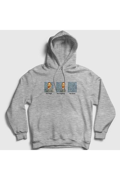 Presmono Φούτερ με κουκούλα Unisex Grey Van Gone Art Painter Vincent Van Gogh 303542 ττ
