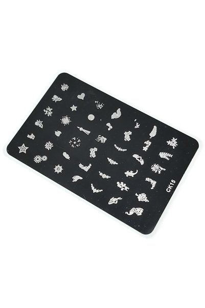 aba nails Nail Art Stamping Baskı Plakası Büyük Boy Xl Ck15