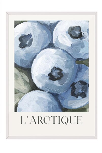 Postifull The Arctic Framed Painting, White Frame and Poster, Vertical Wall Painting Comfort Series No:108525
