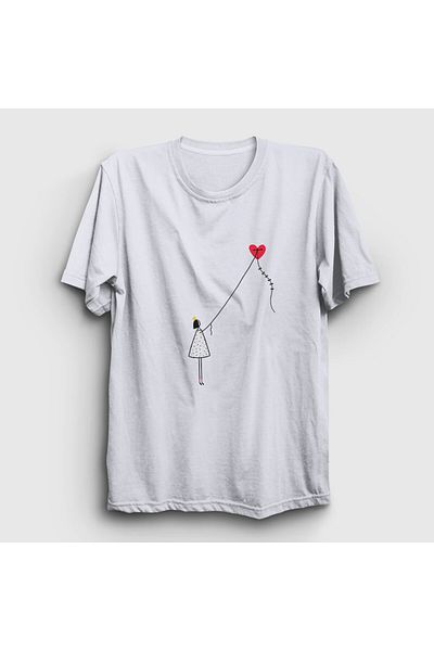 Presmono Μπλουζάκι Unisex White Kite Girl Kite 288367 ττ