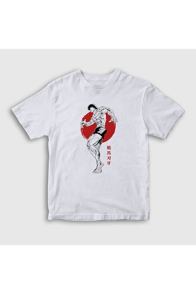 Presmono Tricou unisex pentru copii White Fighter Anime Hanma Baki317399tt