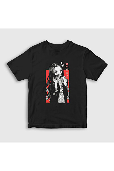 Presmono تي شيرت أسود للأطفال من الجنسين Nezuko Kamado V3 Anime Demon Slayer ...
