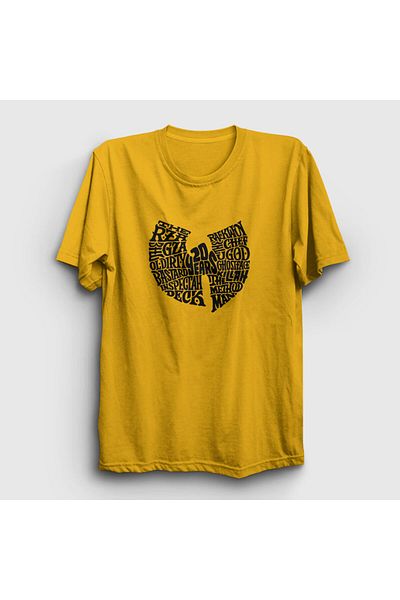 Presmono Унисекс тениска с жълто лого V2 Wu Tang Clan 303738tt