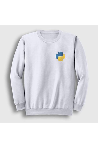 Presmono Φούτερ Unisex White Logo Python Developer Software 336437 ττ