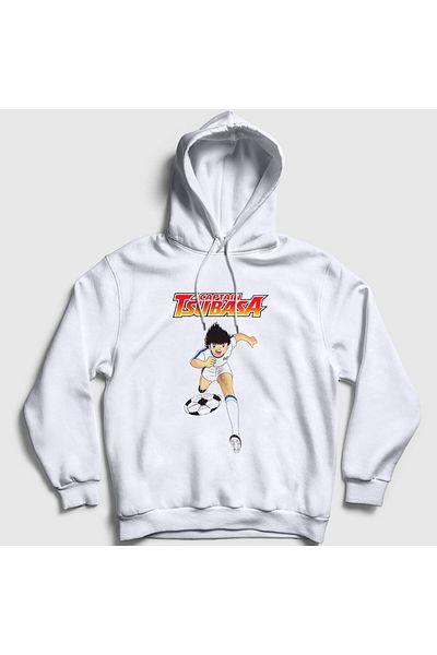 Presmono Φούτερ με κουκούλα Unisex White Dribbler Football Anime Captain Captain Tsubasa 320451 ττ