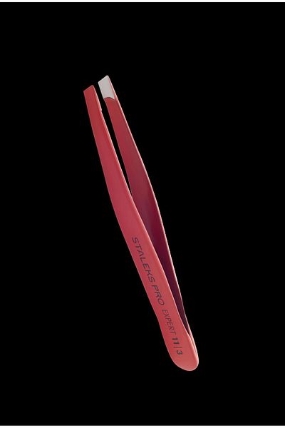 STALEKS Expert Professional Eyebrow Tweezers 5mm Red