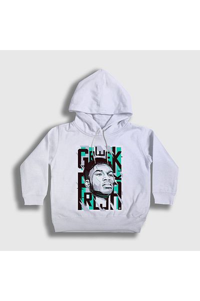 Presmono Unisex Παιδικό Λευκό Φούτερ με κουκούλα μπάσκετ Giannis Antetokounmpo 295592 ττ