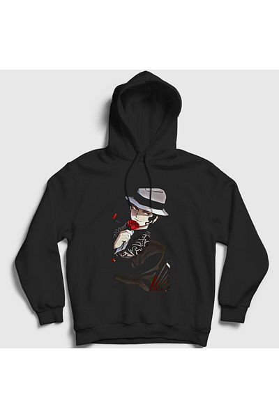 Presmono Anime Demon Slayer Kimetsu No Yaiba Unisex Φούτερ με μαύρη κουκούλα - Muzan Kibutsuji 308773 ττ