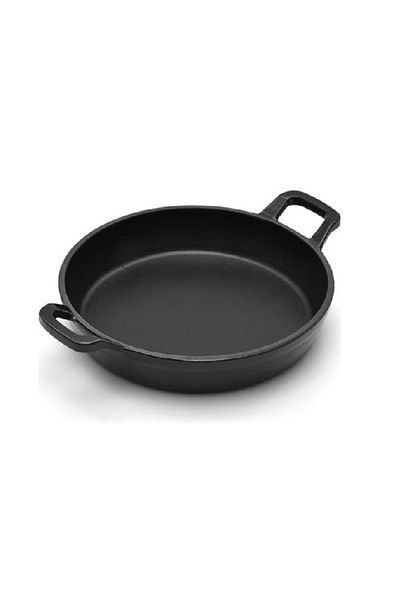 Silver 20cm Matte Black Iron Cast Iron Pan