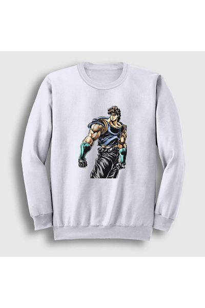Presmono Unisex Λευκό Jonathan Joestar Anime Jojo Φούτερ 321671 ττ
