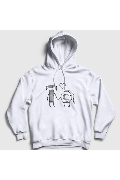 Presmono Φούτερ με κουκούλα Unisex White Lovers V3 για την Ημέρα του Αγίου Βαλεντίνου 284920 ττ